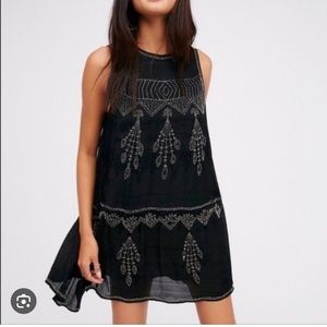Free People Delilah Mini Dress Size M- Black